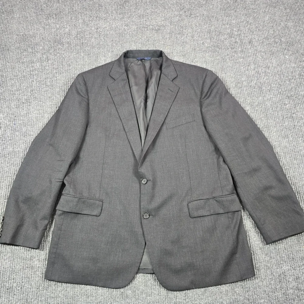 Brooks Brothers Suit Mens 44L 39W Gray Wool 1818 Regent Estrato Trabaldo